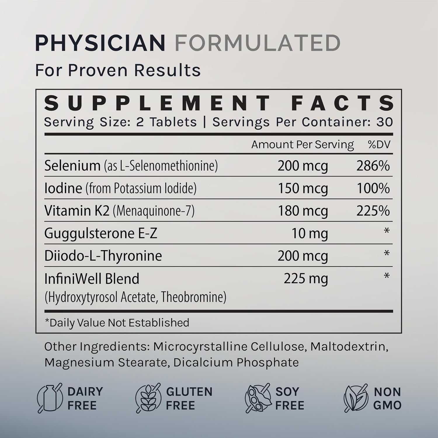 InfiniWell Thyroid Support+ - Targeted Thyroid Support Complex - 60 Tablets - görsel 5