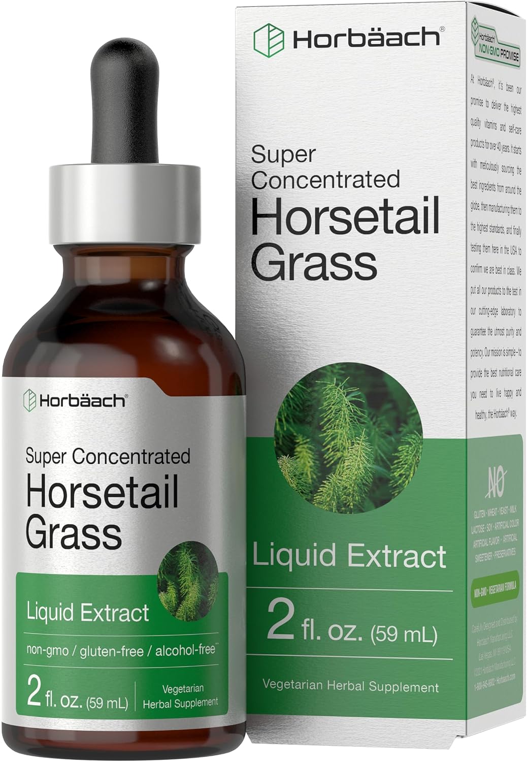 Horbäach Horsetail Herb Liquid Extract – Alcohol-Free, 60 ml - görsel 1