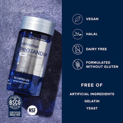 LifeVantage Protandim NRF1 Synergizer – NRF1 Activator for Cellular Health, Energy & Vitality, 60 Capsules