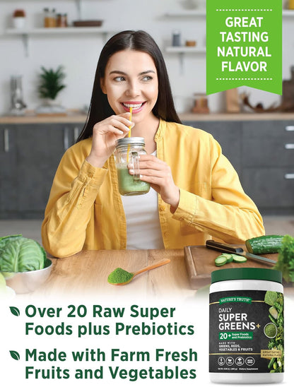 Nature's Truth Super Greens Superfood Powder – Fruit and Vegetables Blend, 280 g
