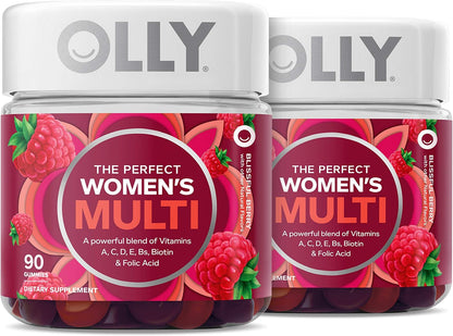 OLLY Women's Multivitamin Gummies - Berry Flavour, 180 Gummies (90-Day Supply)