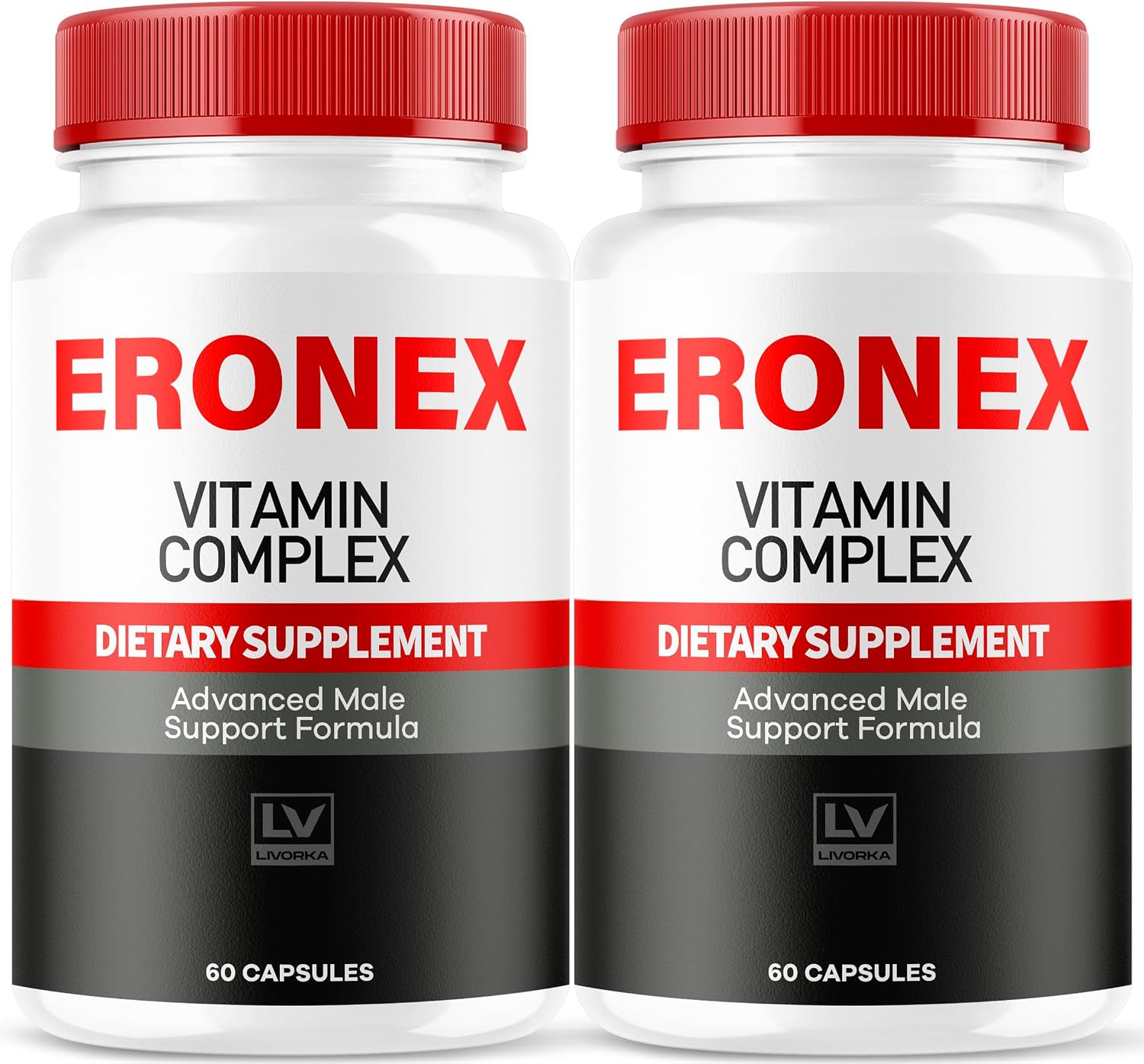 (2-Pack Eronex Vitamin Complex Capsules, Eronex Capsules, Official Advanced Formula, Eronex All-Natural Support Capsules, Eronex Reviews, 120 Capsules for 2 Months - görsel 1