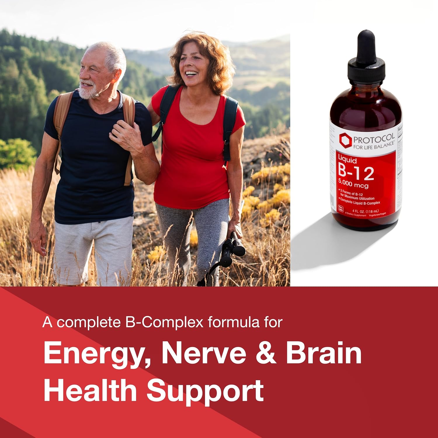 Protocol For Life Balance Liquid B-12 5,000mcg – Nervous System Support with B Vitamins – Dairy Free & Vegan – 118 ml - görsel 3