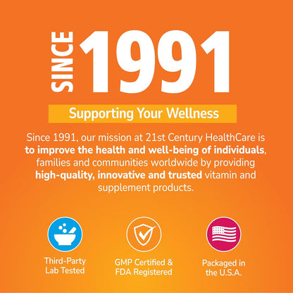 21st Century Vitamin C 500 mg Chewable Tablets, Orange Flavour
