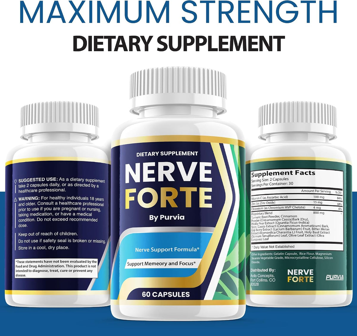 Nerve Forte Capsules – Advanced Strength Formula for Overall Wellbeing Support (120 Capsules) - görsel 5