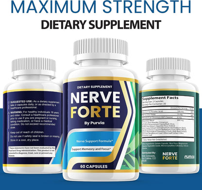 Nerve Forte Capsules – Advanced Strength Formula for Overall Wellbeing Support (120 Capsules)