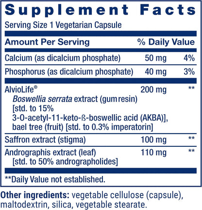 Life Extension Healthy Lungs, Respiratory Supplement, Lung Protection, Boswellia Serrata, Saffron Extract, Once-Daily, – Image 3