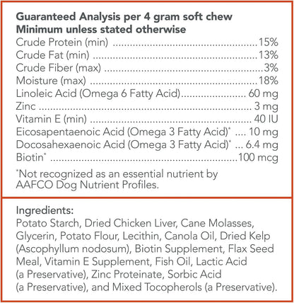Vet's Best Skin & Coat Dog Supplements - 30 Soft Chews