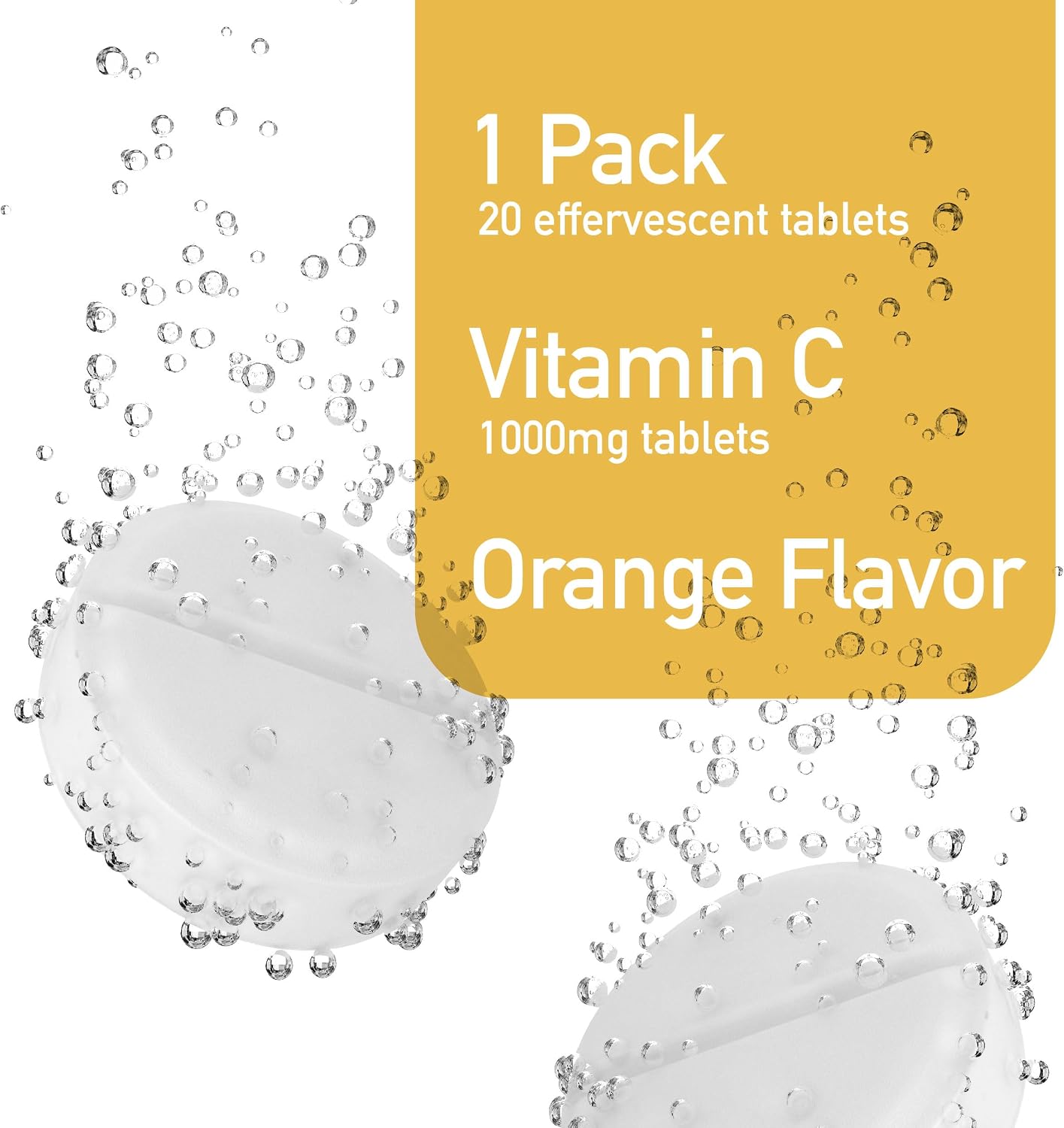 Swiss Imports Effervescent Vitamin C 1000mg Dietary Supplement, 20 Tablets - görsel 2