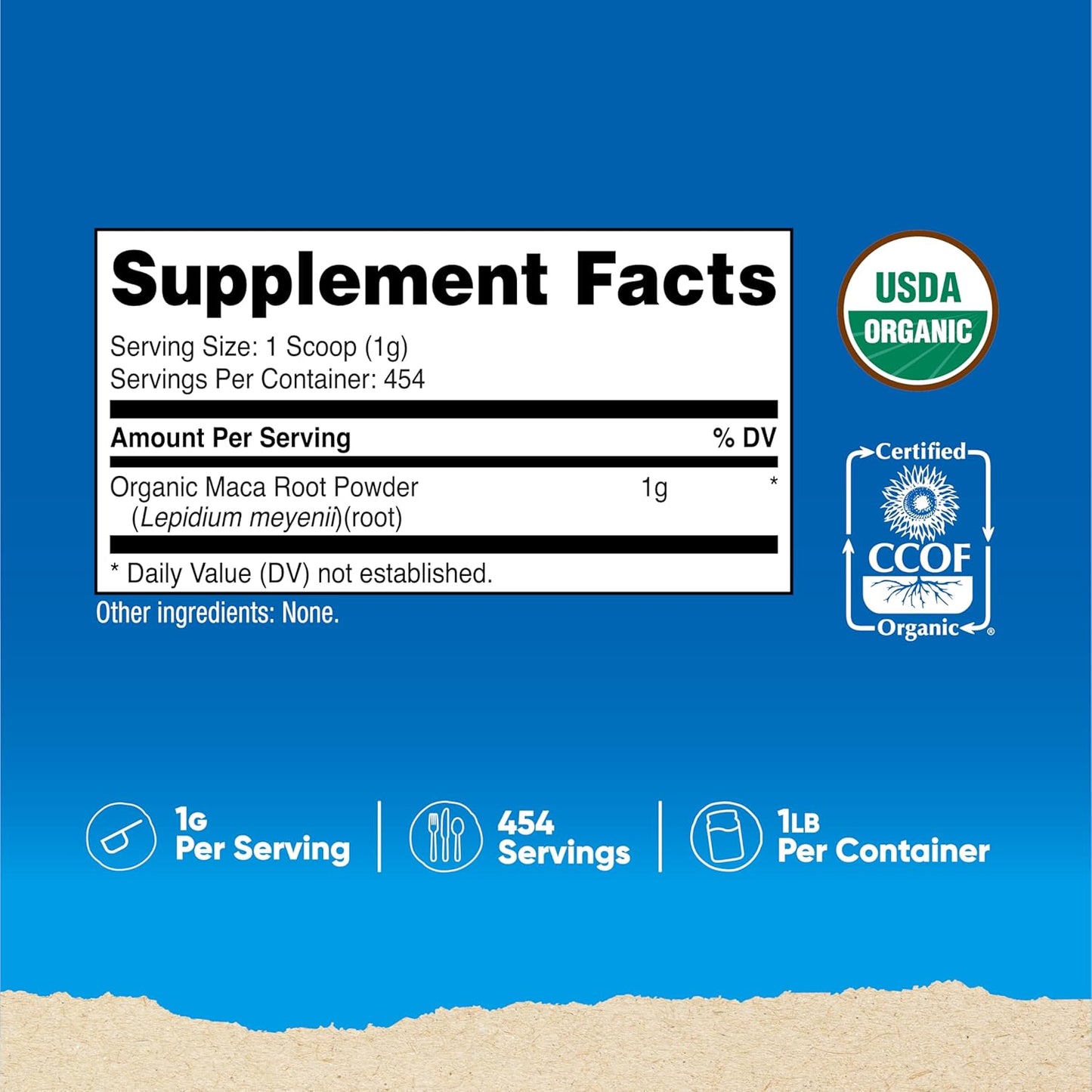 Nutricost Organic Maca Root Powder, 454g - görsel 2