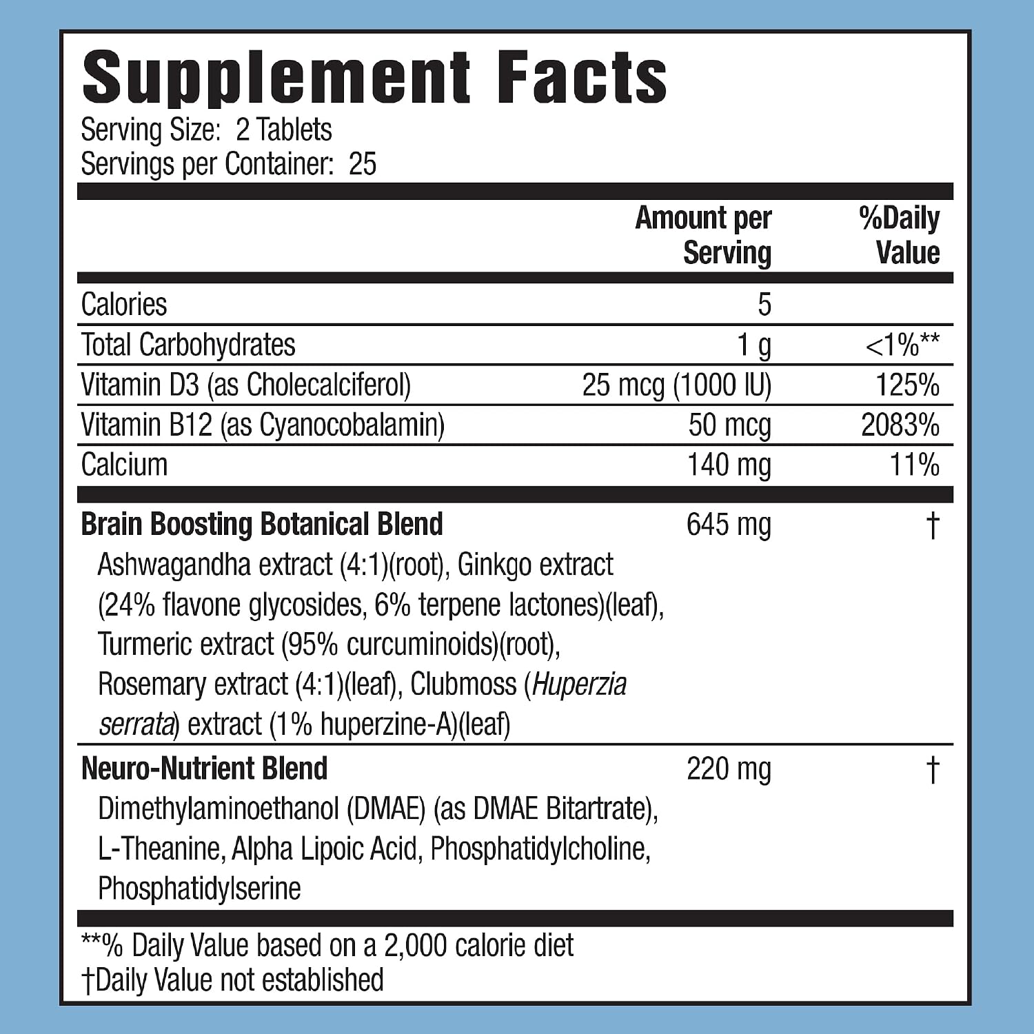 Healthy Brain All-Day Focus - 50 Tablets - görsel 2