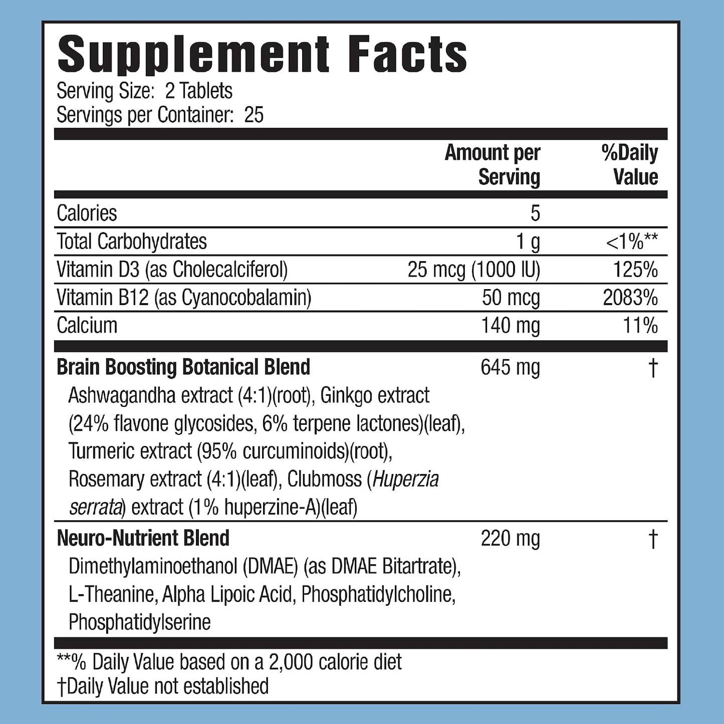 Applied Nutrition Healthy Brain All-Day Focus - 50 Tablets - görsel 2