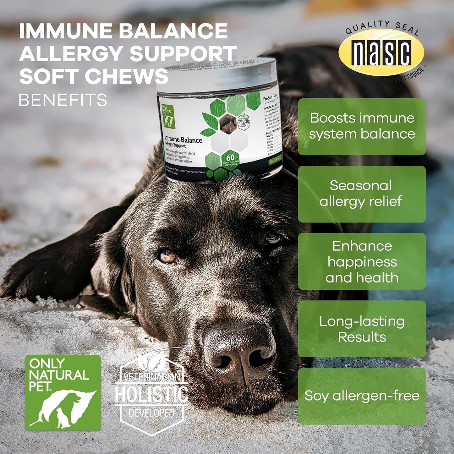 Only Natural Pet Immune Balance - Immunity Support for Itchy Skin & Allergies - 60 Tablets - görsel 4