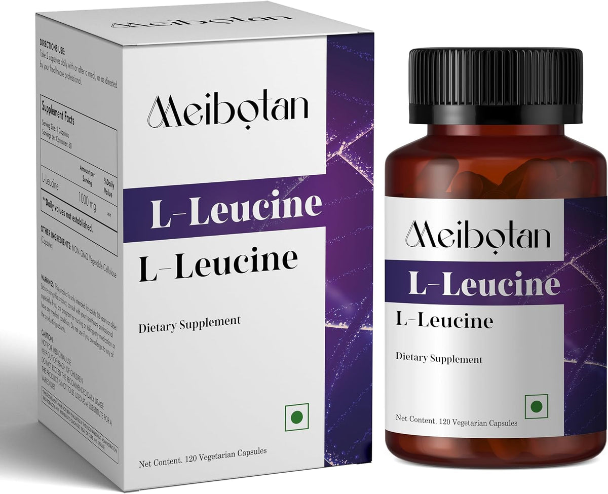 100% Pure L-Leucine 2000mg – Non-GMO, Vegan – 120 Vegetarian Capsules - görsel 1