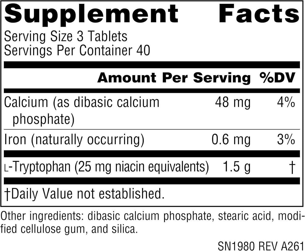 Source Naturals L-Tryptophan 500mg - 120 Tablets - görsel 2