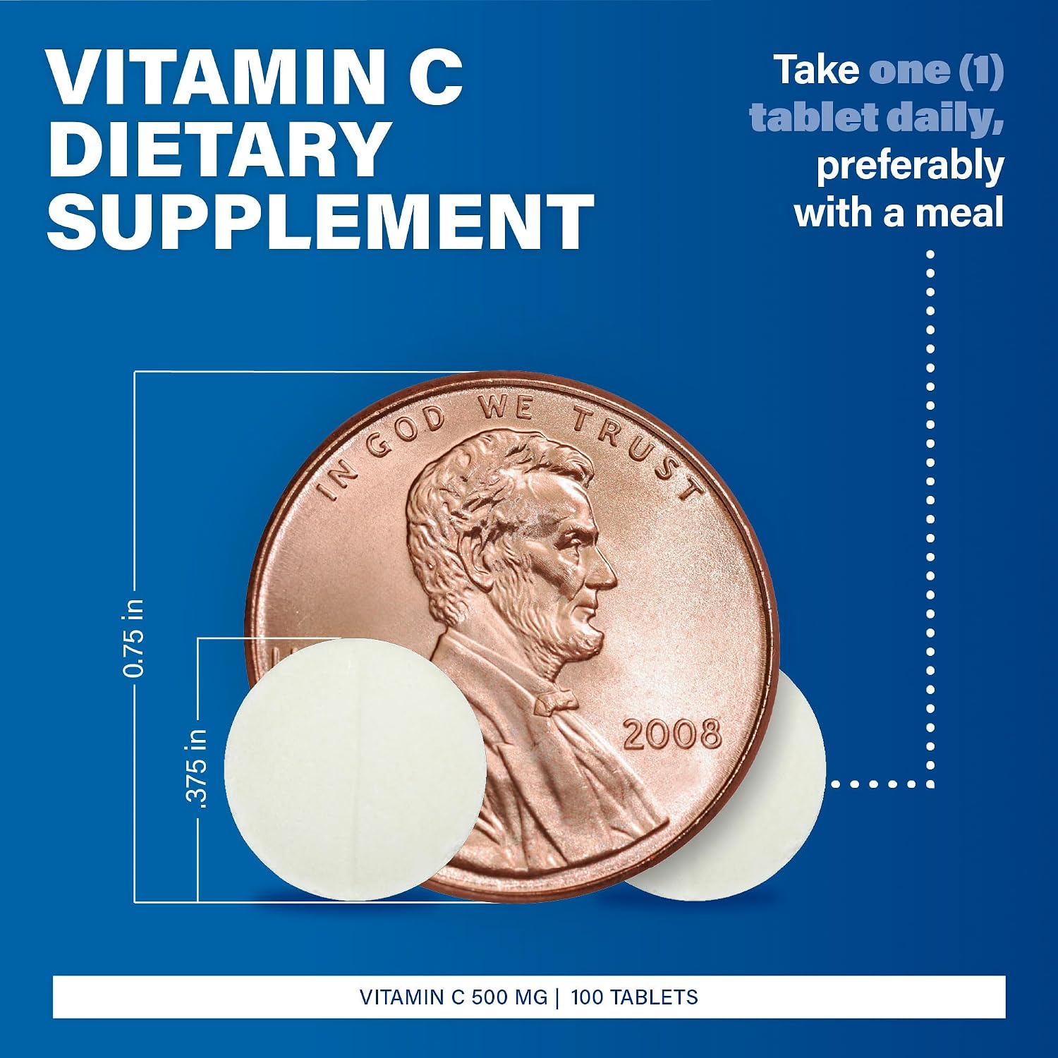 MAJOR Vitamin C-500 mg Ascorbic Acid – Vitamin C Tablets – Food Supplement – 100 Tablets (1 Pack) - görsel 4