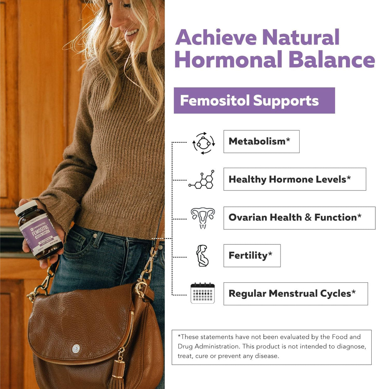 Femositol® Myo-Inositol & D-Chiro Inositol Complex Food Supplement – Clinically Validated 40:1 Ratio (Vitamin B8) | Contributes to Normal Fertility and Hormonal Balance (90 Capsules – 30 Servings) - görsel 4