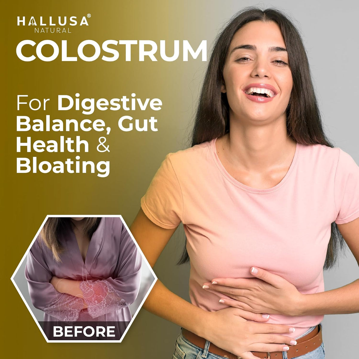 Hallusa Natural Colostrum Capsules – 1,000mg, 60 Capsules - görsel 4