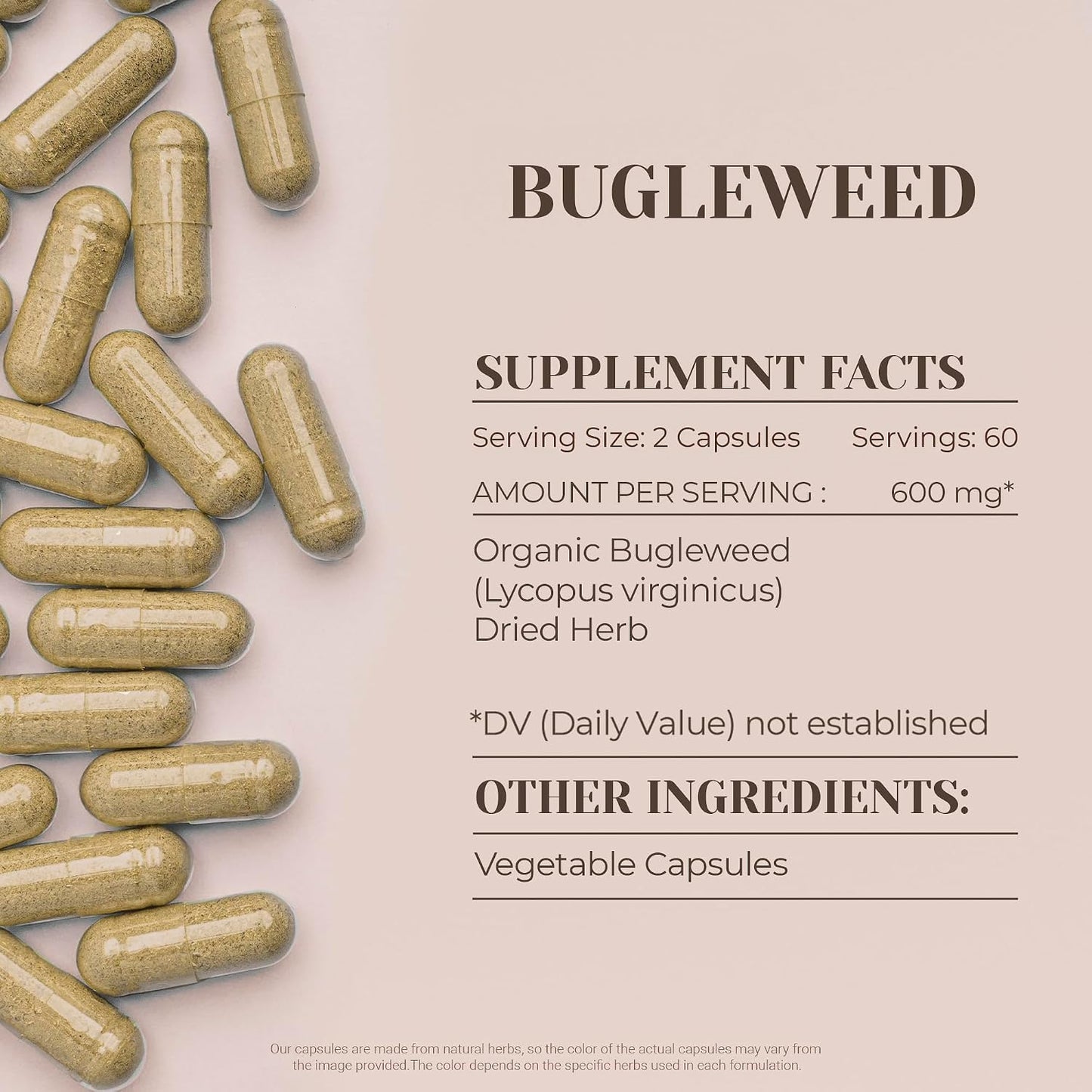 Garden Organics Bugleweed 120 Capsules - High-Potency Herbal Supplement - görsel 3