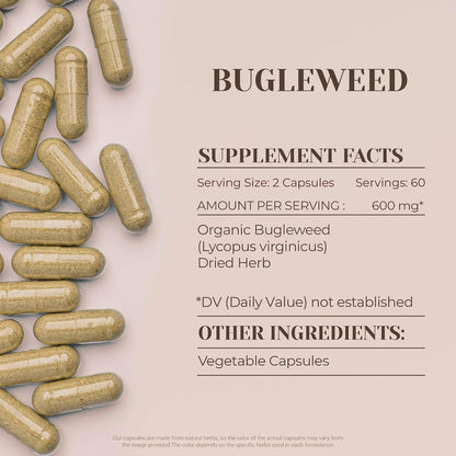 Garden Organics Bugleweed 120 Capsules - High-Potency Herbal Supplement