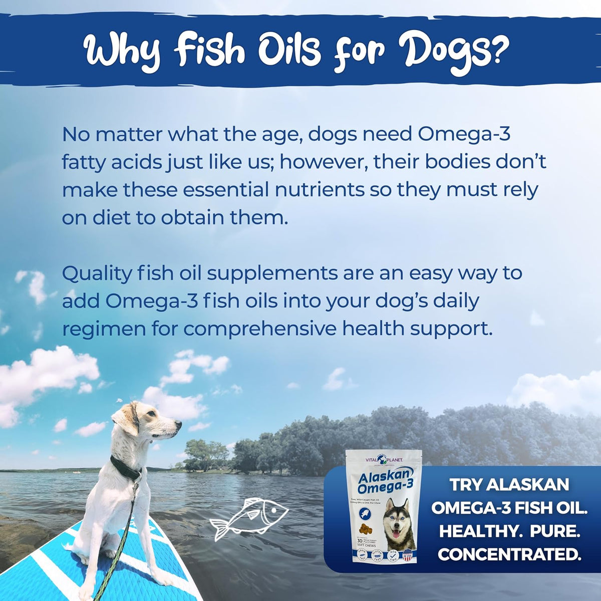Vital Planet Alaskan Omega-3 Soft Chews for Dogs, Wild Alaskan Fish Oil – 30 Hickory Flavoured Soft Chews - görsel 3