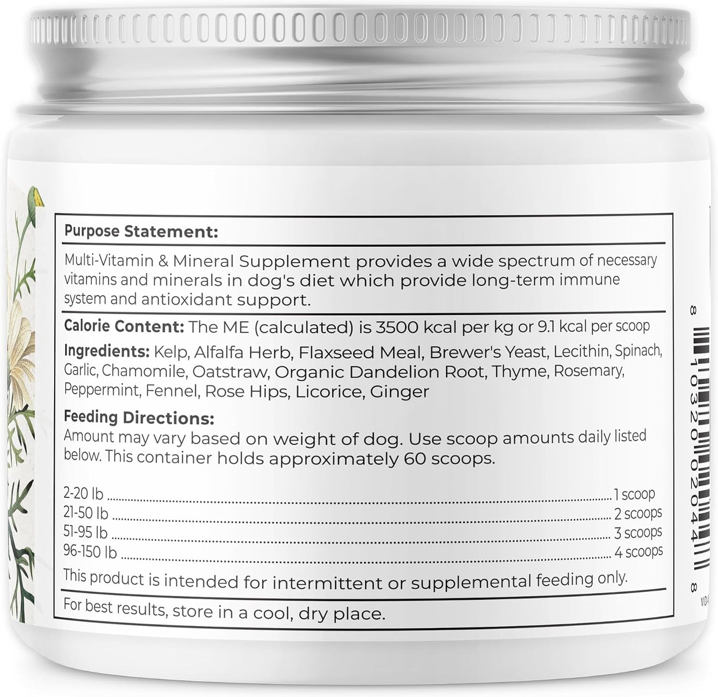 Dr. Harvey's Herbal Multivitamin & Mineral Supplement for Dogs, 198g - görsel 5