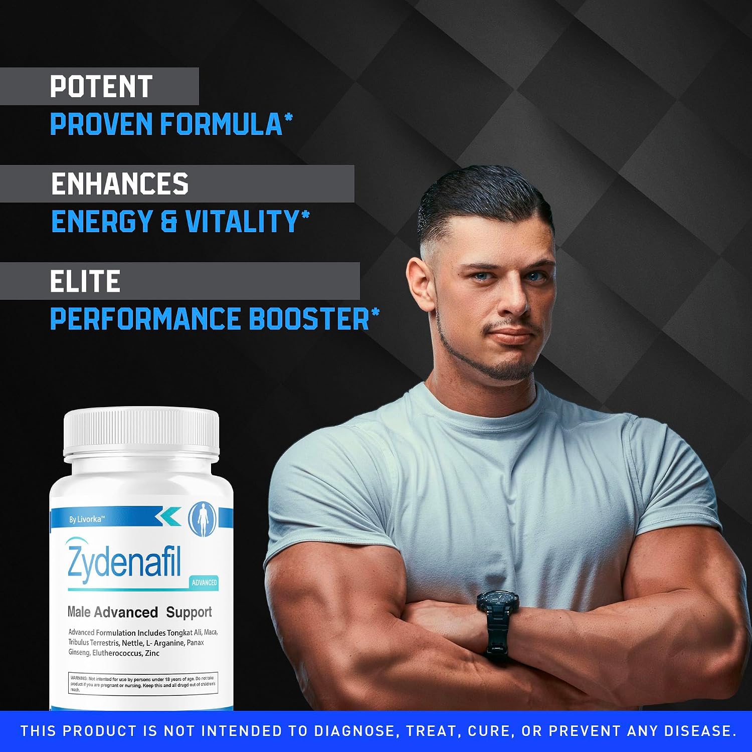 Zydenafil, Zydenafil Capsules for Men, Zydenafil Men's Advanced Formula, Zydenafil All Natural Supplement, Zydenafil Advanced Formula, 60 Capsules for 1 Month - görsel 3
