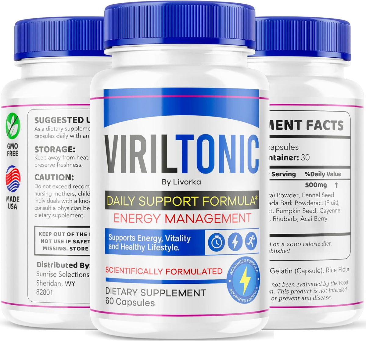 Viriltonic Advanced Support Formula Capsules - 5 Pack (300 Capsules) - görsel 8