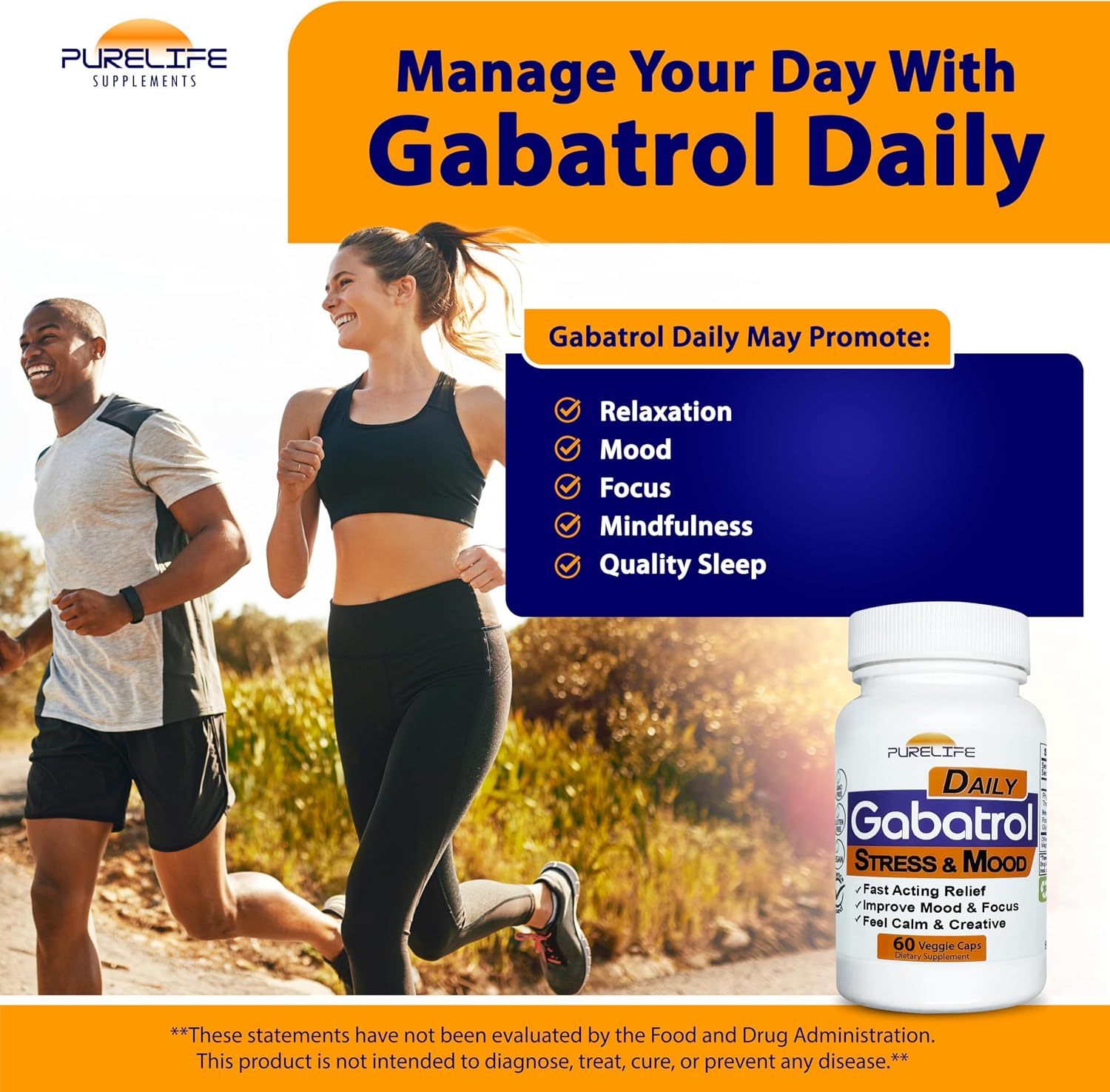 Gabatrol Daily – Plant Based GABA Supplement with Phyto-GABA, 60 Veggie Capsules - görsel 2