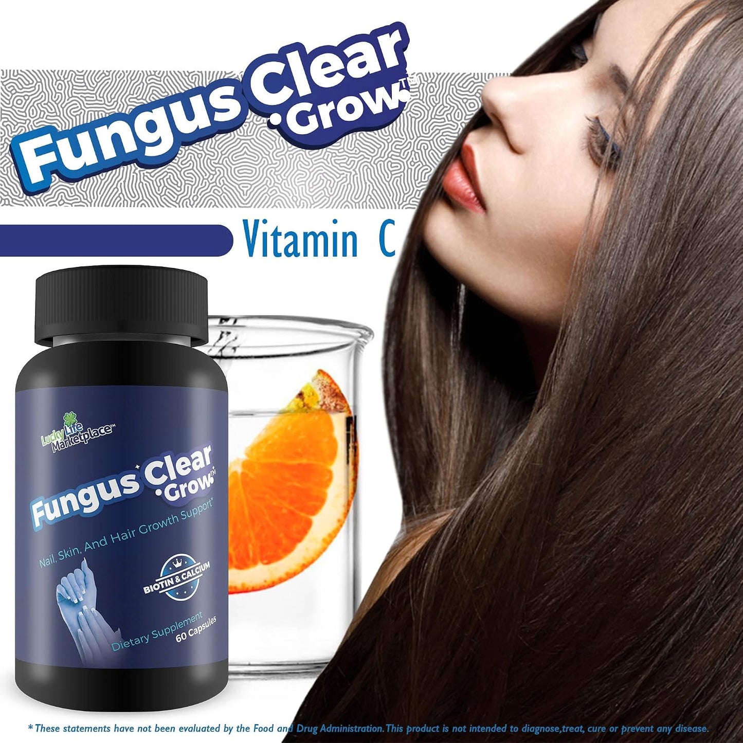 Fungus Clear Grow – Nail, Skin & Hair Growth Support with Biotin & 9 Other Ingredients - görsel 6