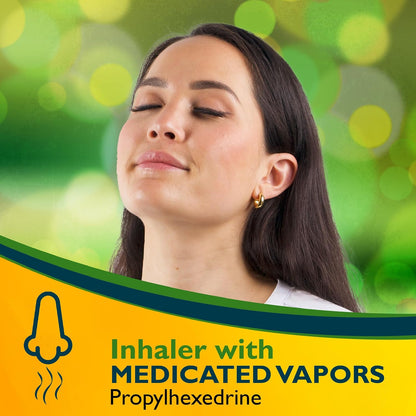 Benzedrex Nasal Decongestant Inhaler – Medicated Vapour Relief for Sinus Pressure, Nasal Congestion, Allergies, Hay Fever & Colds - Pack of 6