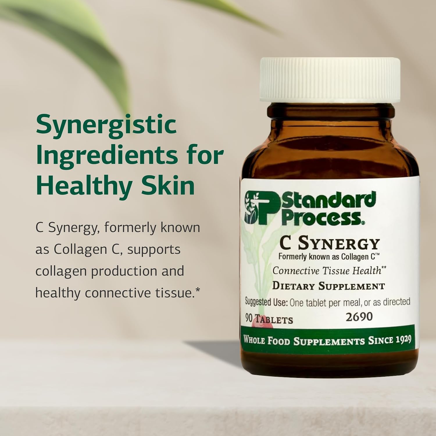Standard Process C Synergy - Whole Food Vitamin C Supplement for Immune & Connective Tissue Health - 90 Tablets - görsel 3