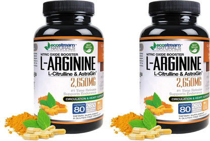 MAX 2650mg Nitric Oxide Booster with L-Arginine, L-Citrulline, and Astragin - Time Release Formula