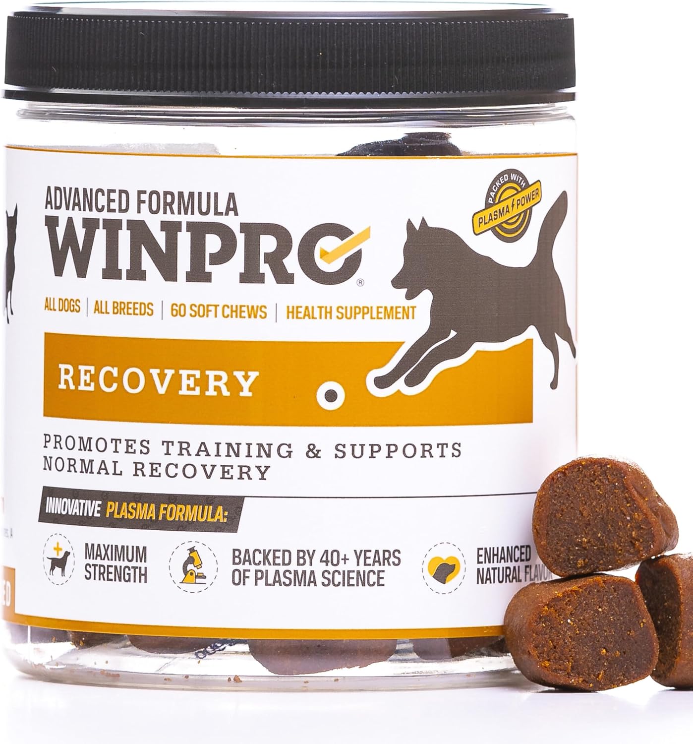 WINPRO Recovery Soft Chews for Dogs, Plasma-Powered Support for Healthy Inflammatory Response and Joint & Muscle Health, 60 Chews - görsel 1
