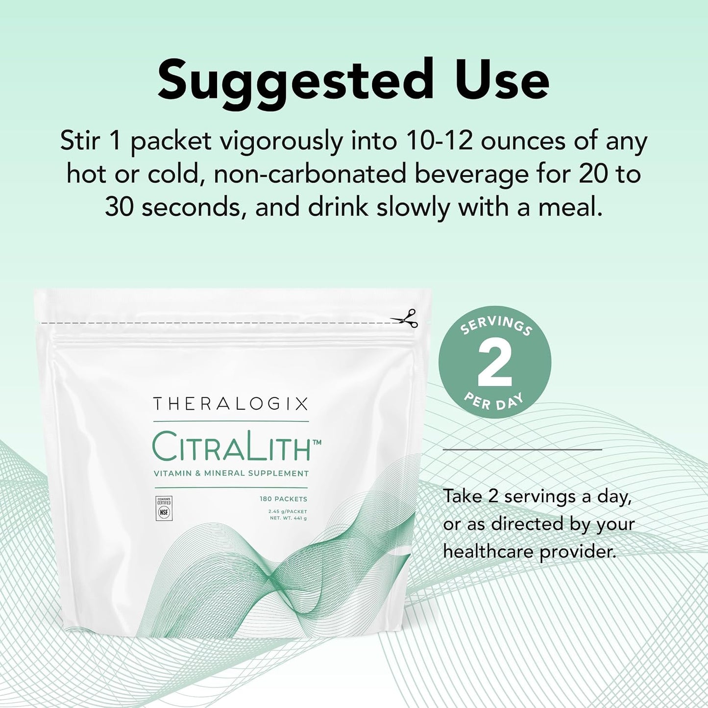 Theralogix CitraLith – Vitamin & Mineral Food Supplement for Kidney Health – 90-Day Supply (180 Packets) - görsel 4