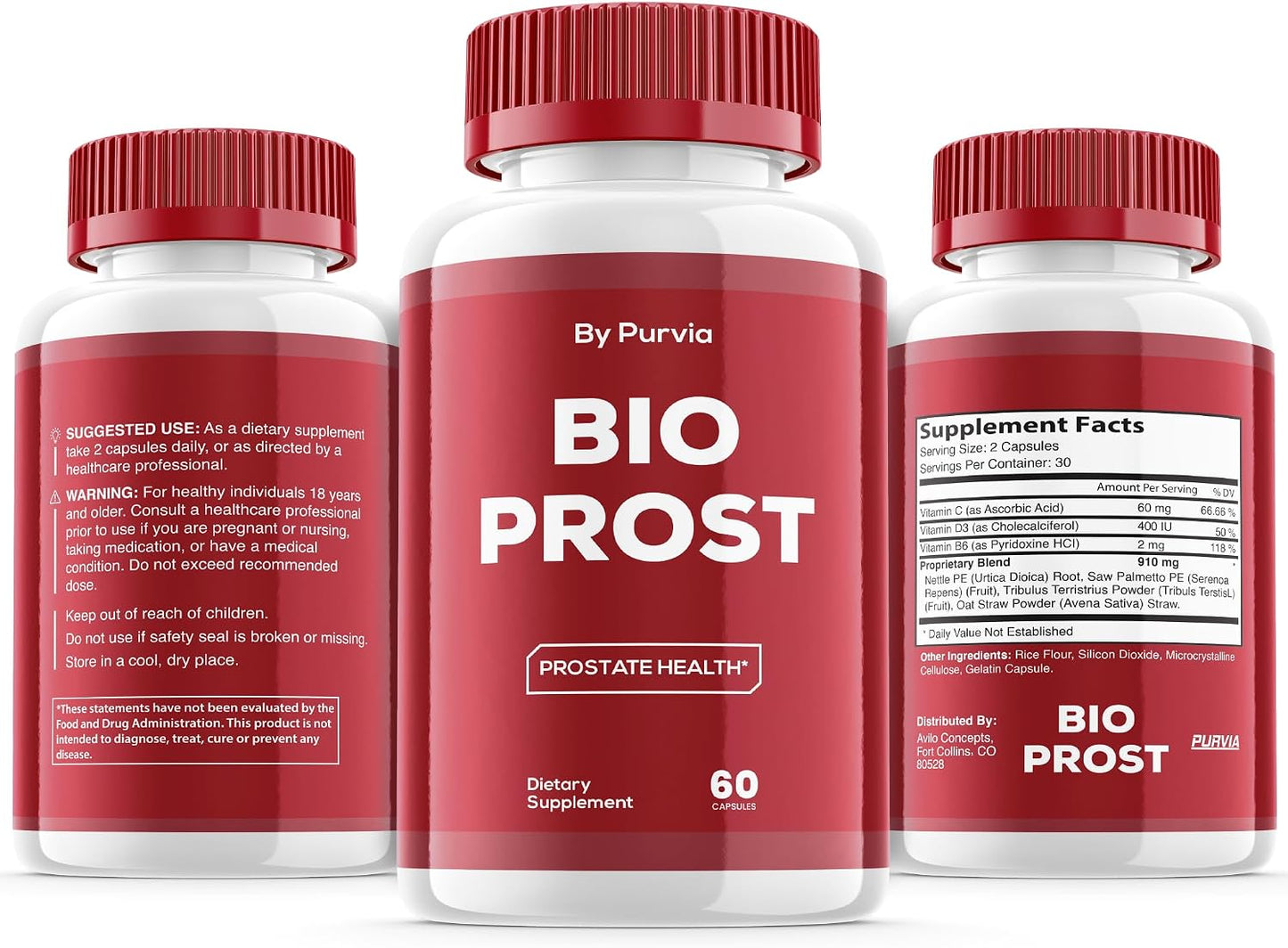 Bio Prost Advanced Formula – Maximum Strength Supplement (3 Pack, 180 Capsules) - görsel 2