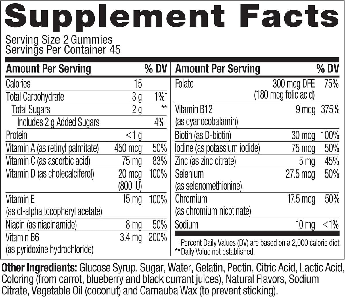 OLLY Men's Multivitamin Gummy – Blackberry Flavour, 90 Gummies (45-Day Supply) - görsel 6
