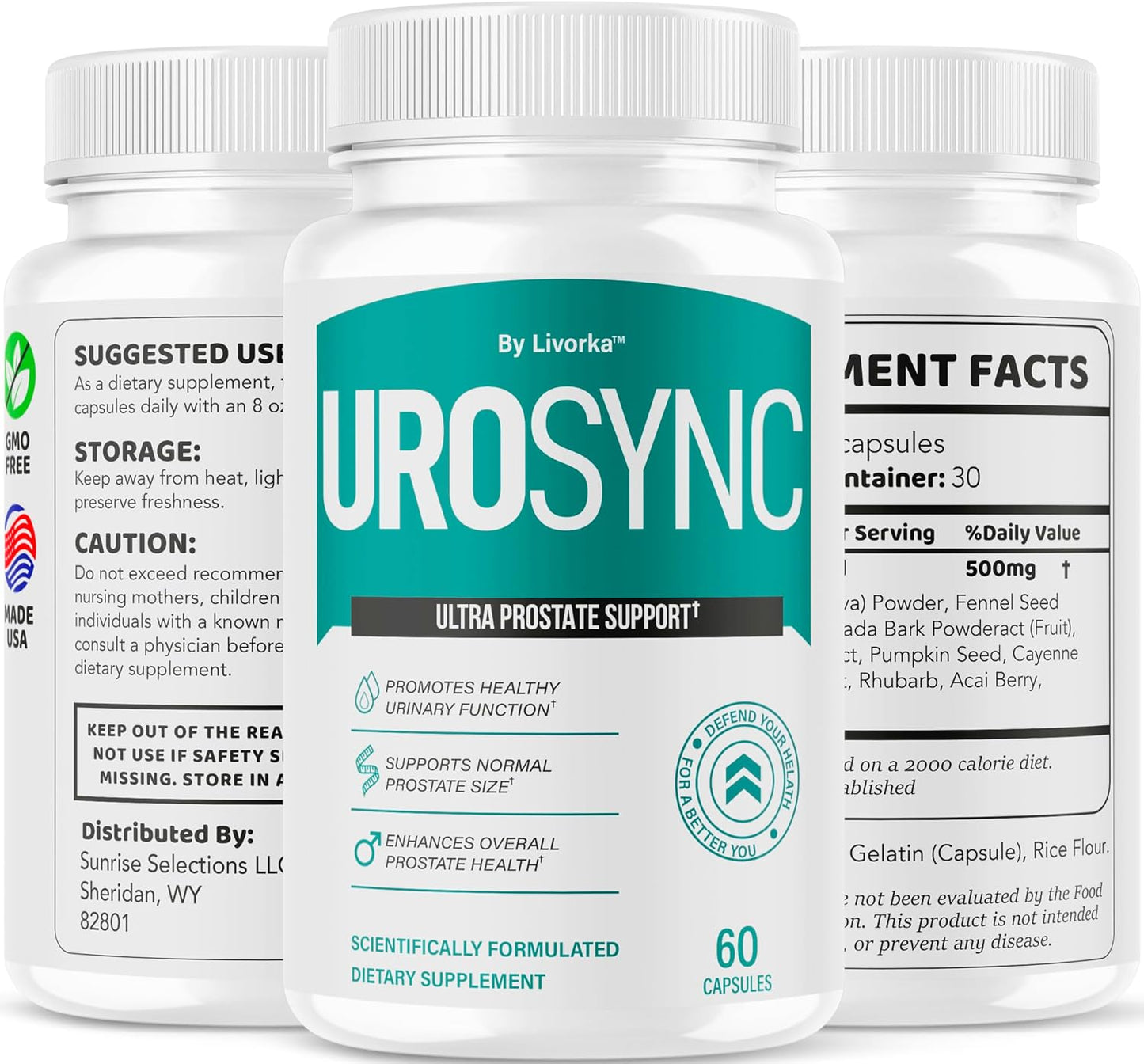 (5 Pack) UroSync Capsules - Official UroSync for Men Pills Food Supplement Support All Natural Ingredients, UroSyncPro Premium Advanced Formula, UroSynic for Daily Wellness, 300 Capsules for 5 Months - görsel 8