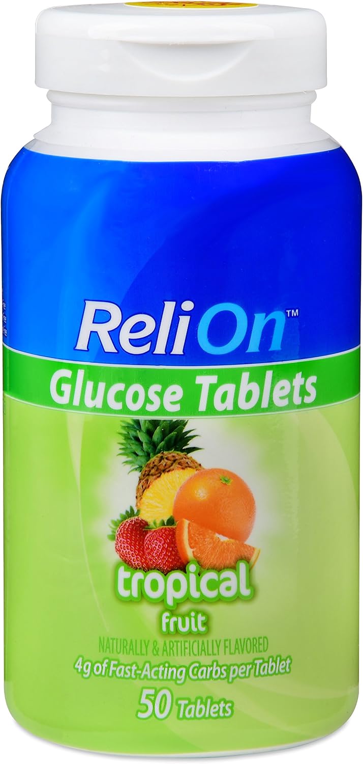 Relion Glucose Tablets - Tropical Fruit Flavour - 50 Count - görsel 1