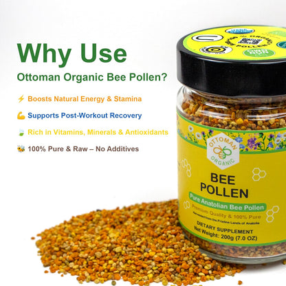 Bee Pollen 200g | EU Organic Certified | Ottoman Organic