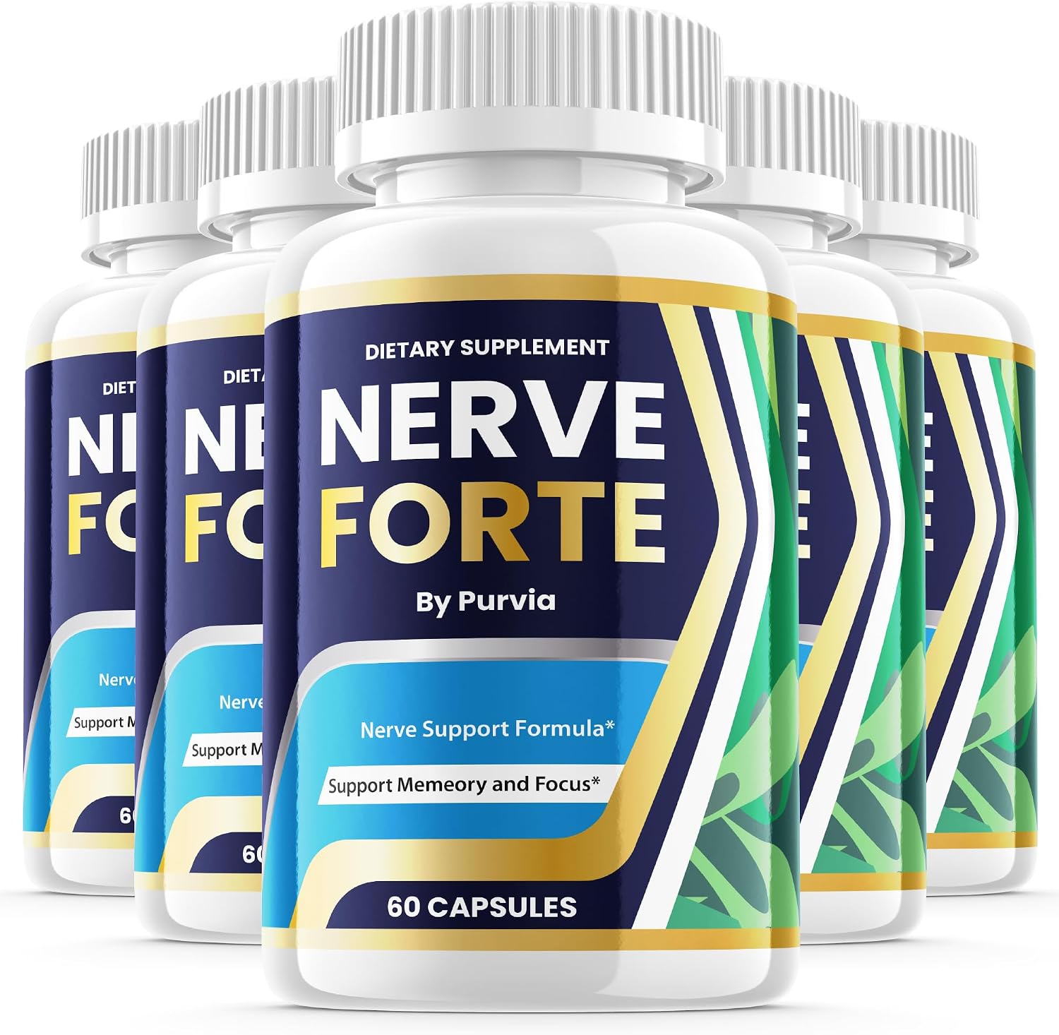 Nerve Forte Capsules, Advanced Strength Formula for Overall Wellness Support (300 Capsules, 5-Pack) - görsel 1