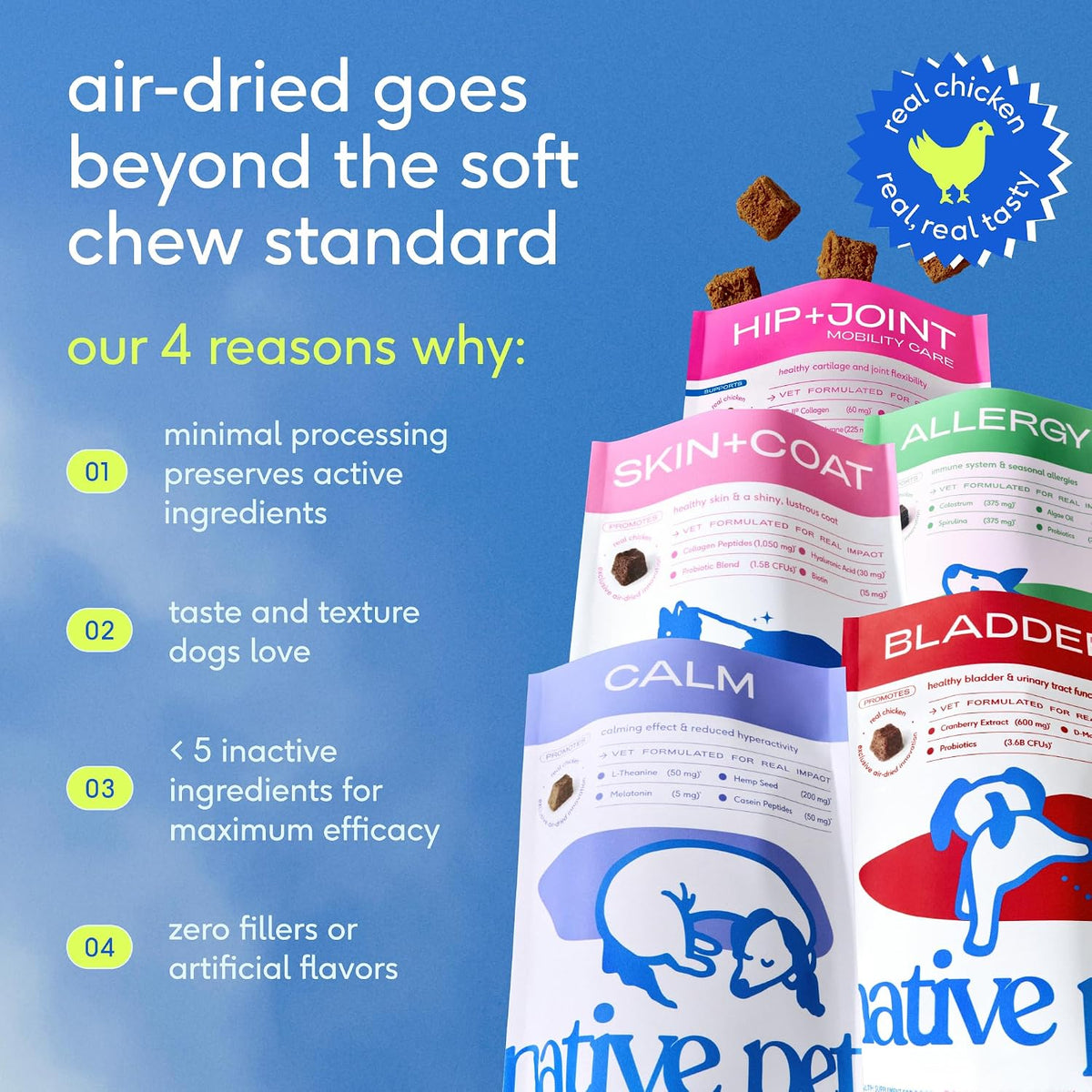 Native Pet Cranberry Supplement for Dogs - Urinary Tract & Bladder Support - 60 Chews - görsel 8