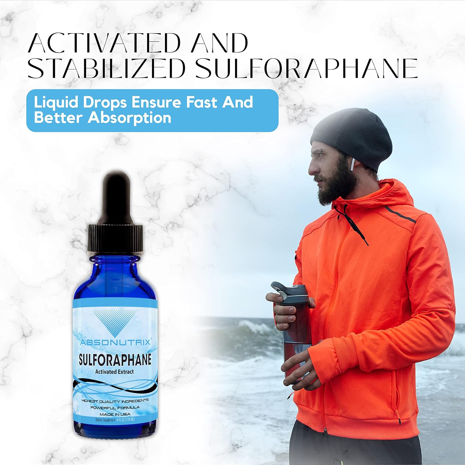 Absonutrix Activated and Stabilised Sulforaphane, 20 mg, 200 Servings, Liquid Drops - görsel 8