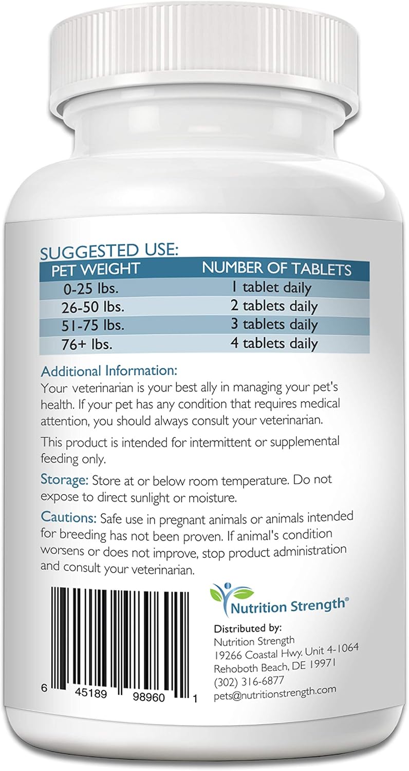 Nutrition Strength Taurine for Dogs with Coenzyme Q10, 120 Chewable Tablets - görsel 2