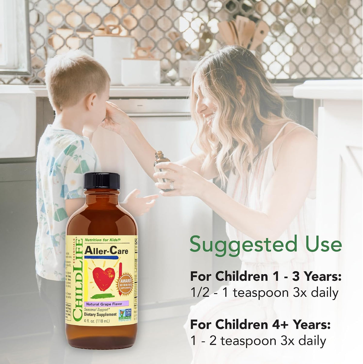 CHILDLIFE ESSENTIALS Aller-Care - Natural Liquid Relief for Children & Toddlers, Seasonal Support Syrup with Elderberry, Zinc, Bromelain & Vitamin C, Immune Support Formula - 118 ml - görsel 7