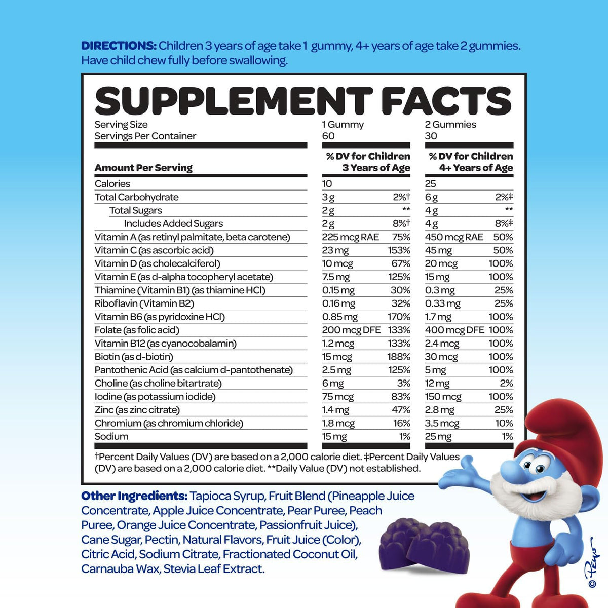 Smurfs Children's Multivitamin Gummies - görsel 2