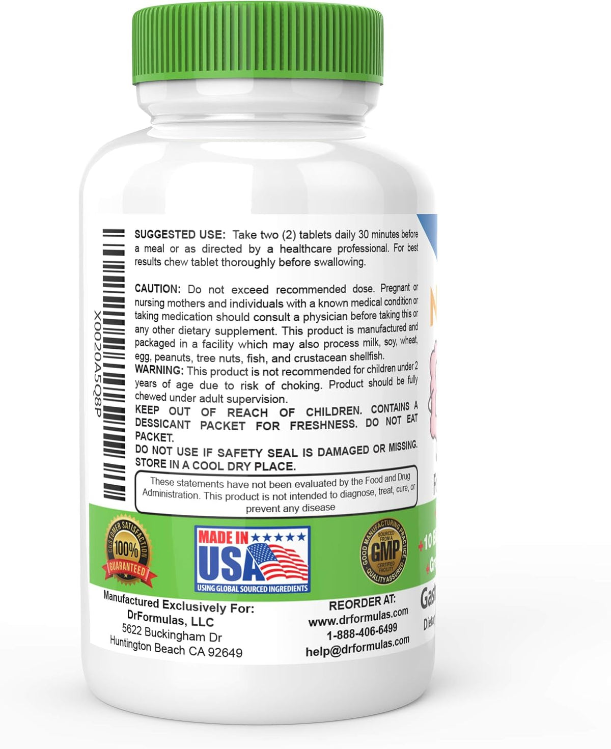 DrFormulas Chewable Probiotics for Kids & Adults - Oral Health, Bad Breath, Digestion - 20 Strains, 60 Chews - görsel 3