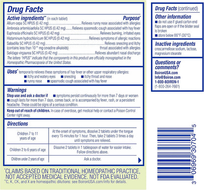 Boiron AllergyCalm Kids Tablets – 60 Tablets