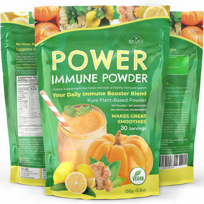 Immune Support – Supplement Powder 150g – Superfood Booster for Adults – Natural Immunity Defence – Daily Drink Mix for Women & Men – Plant Based, Vegan & Gluten-free Smoothie Boost by NextGenU