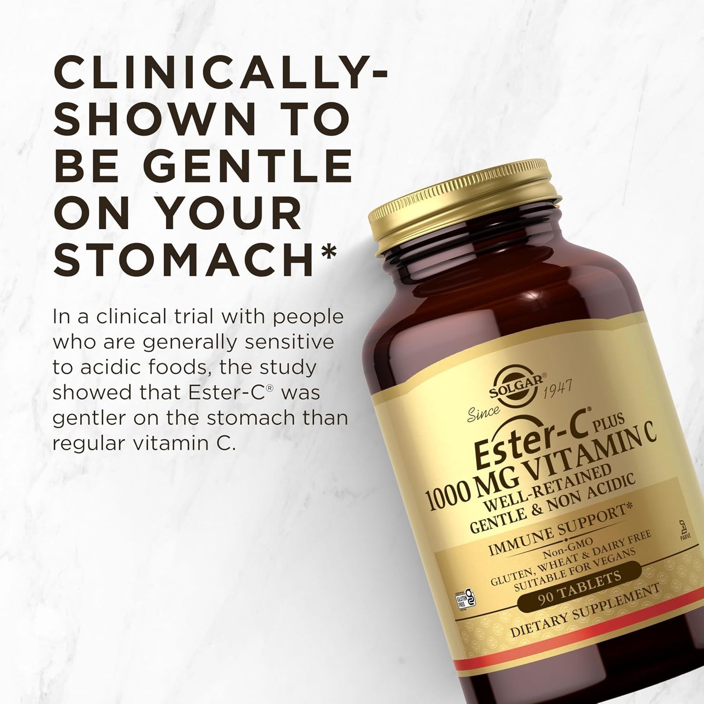 Solgar Ester-C Plus 1000 mg Vitamin C – Gentle on the Stomach, Non-Acidic – 90 Tablets - görsel 6